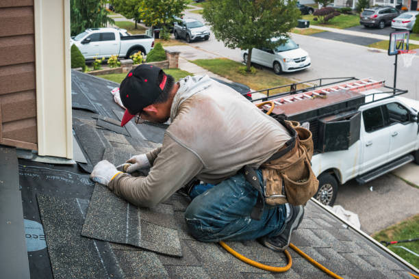 Professional Flat Roof Repair technician working in Stoneham, MA